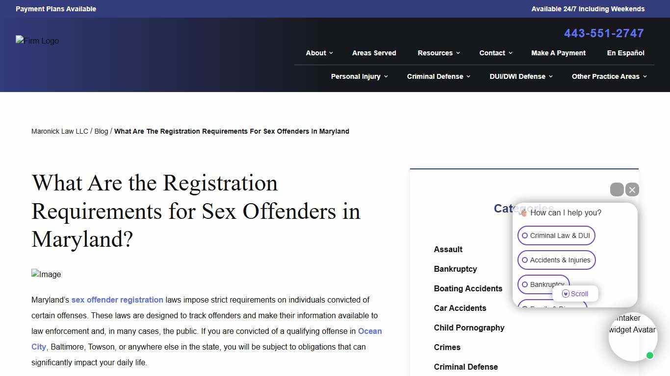 What Are the Sex Offender Registration Requirements in Maryland?