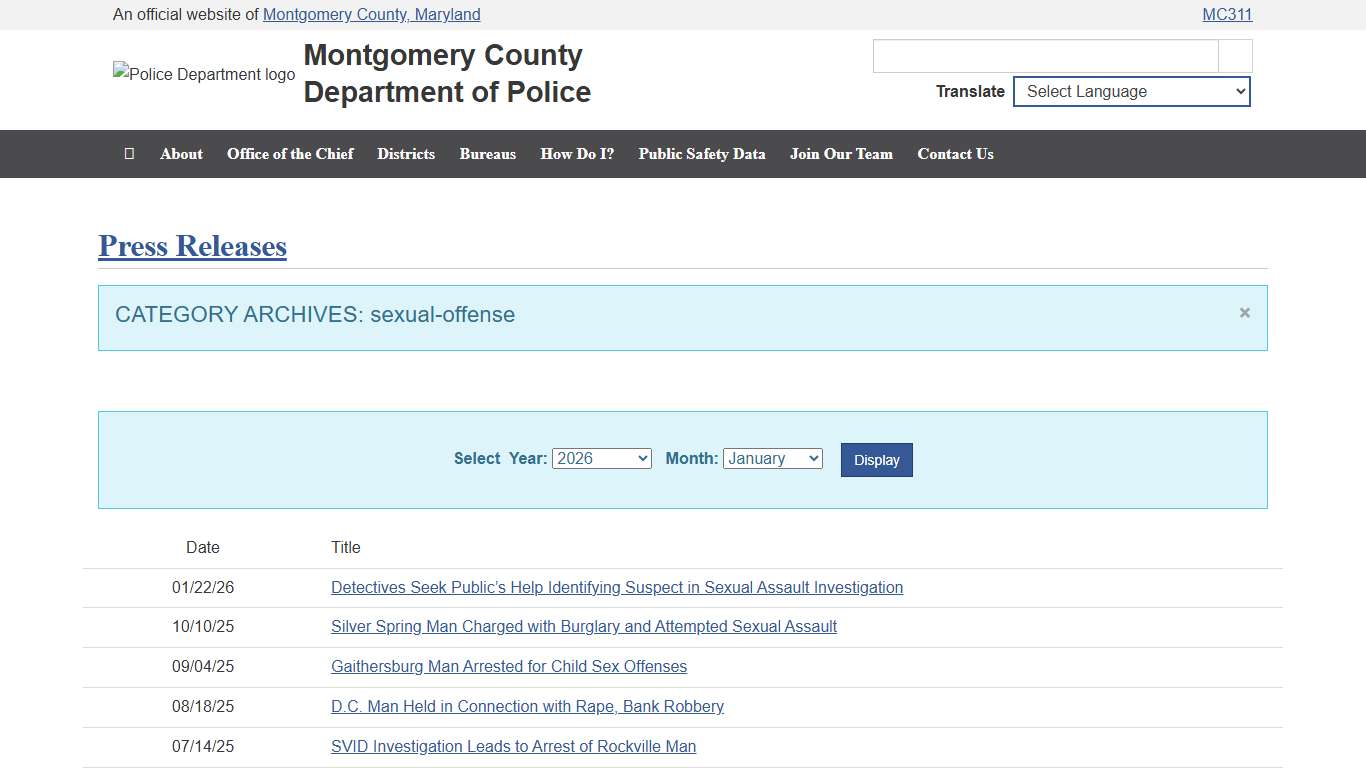 Montgomery County Maryland